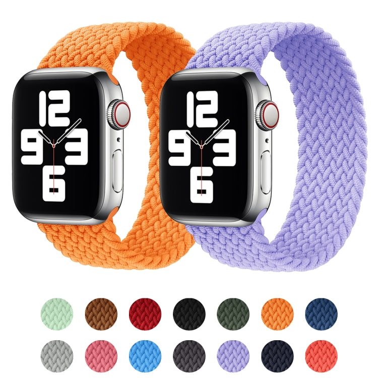 Dây đồng hồ thay thế bện nylon đầu kim loại màu trơn cho Apple Watch Series 6 & SE & 5 & 4 40mm / 3 & 2 & 1 38mm, XS 128mm, S 135mm, M 145mm