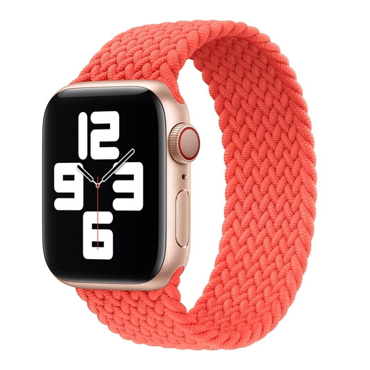 Dây đồng hồ thay thế bện nylon đầu kim loại màu trơn cho Apple Watch Series 6 & SE & 5 & 4 40mm / 3 & 2 & 1 38mm, XS 128mm, S 135mm, M 145mm