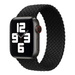 Dây đồng hồ thay thế bằng nylon bện đầu kim loại màu trơn cho Apple Watch Series 6 & SE & 5 & 4 40mm / 3 & 2 & 1 38mm, L 155mm