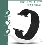 Dây đeo thay thế dây nylon dệt màu trơn đầu kim loại cho Apple Watch Series 6 & SE & 5 & 4 44mm / 3 & 2 & 1 42mm, XS 135mm, S 145mm, M 155mm