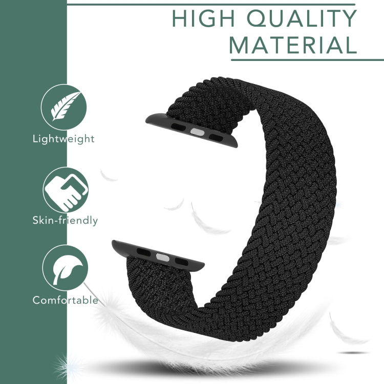 Dây đeo thay thế dây nylon dệt màu trơn đầu kim loại cho Apple Watch Series 6 & SE & 5 & 4 44mm / 3 & 2 & 1 42mm, XS 135mm, S 145mm, M 155mm