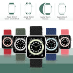 Dây đeo thay thế dây nylon dệt màu trơn đầu kim loại cho Apple Watch Series 6 & SE & 5 & 4 44mm / 3 & 2 & 1 42mm, XS 135mm, S 145mm, M 155mm
