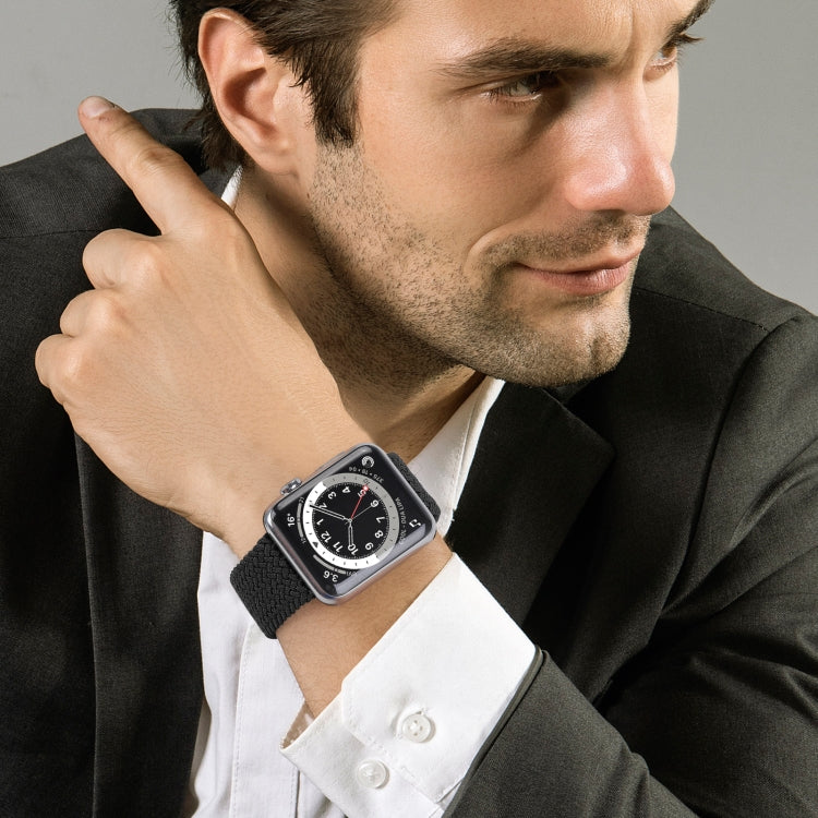 Dây đeo thay thế dây nylon dệt màu trơn đầu kim loại cho Apple Watch Series 6 & SE & 5 & 4 44mm / 3 & 2 & 1 42mm, XS 135mm, S 145mm, M 155mm
