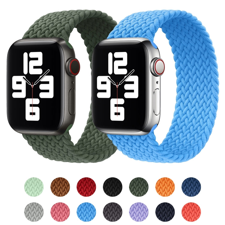 Dây đeo thay thế dây nylon dệt màu trơn đầu kim loại cho Apple Watch Series 6 & SE & 5 & 4 44mm / 3 & 2 & 1 42mm, XS 135mm, S 145mm, M 155mm