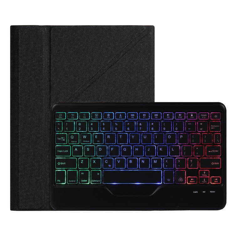 Bao da bàn phím Bluetooth có đèn nền có thể tách rời B011S với giá đỡ tam giác và khe cắm bút, dành cho iPad 9.7 2018 & 2017 / Pro 9.7 / Air 2, dành cho iPad 10.2 2020 & 2019 / Pro 10.5 inch / Air 3 10.5 inch