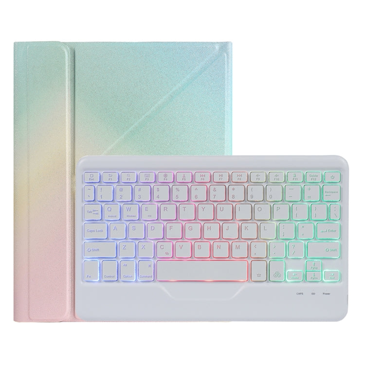 Bao da bàn phím Bluetooth có đèn nền có thể tách rời B011S với giá đỡ tam giác và khe cắm bút, dành cho iPad 9.7 2018 & 2017 / Pro 9.7 / Air 2, dành cho iPad 10.2 2020 & 2019 / Pro 10.5 inch / Air 3 10.5 inch