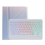 Bao da bàn phím Bluetooth có đèn nền có thể tách rời B011S với giá đỡ tam giác và khe cắm bút, dành cho iPad 9.7 2018 & 2017 / Pro 9.7 / Air 2, dành cho iPad 10.2 2020 & 2019 / Pro 10.5 inch / Air 3 10.5 inch