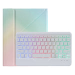 Bao da bàn phím Bluetooth có đèn nền có thể tách rời B011S với giá đỡ tam giác và khe cắm bút, dành cho iPad 9.7 2018 & 2017 / Pro 9.7 / Air 2, dành cho iPad 10.2 2020 & 2019 / Pro 10.5 inch / Air 3 10.5 inch