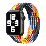 Dây đồng hồ thay thế vòng đơn bện cầu vồng, Kích thước: S 135mm cho Apple Watch Series 6 & SE & 5 & 4 44mm / 3 & 2 & 1 42mm, S 135mm 44mm / 42mm