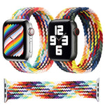Dây đồng hồ thay thế vòng đơn bện cầu vồng, Kích thước: S 135mm cho Apple Watch Series 6 & SE & 5 & 4 44mm / 3 & 2 & 1 42mm, S 135mm 44mm / 42mm