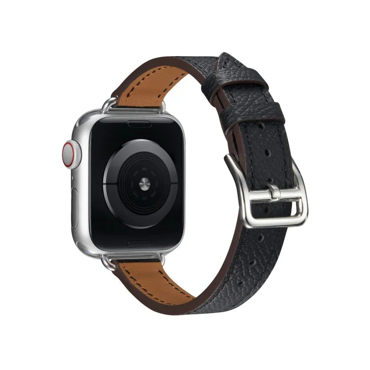 Dây đồng hồ da kiểu B cho Apple Watch Series, 7 45mm / 6 & SE & 5 & 4 44mm / 3 & 2 & 1 42mm, 7 41mm / 6 & SE & 5 & 4 40mm / 3 & 2 & 1 38mm