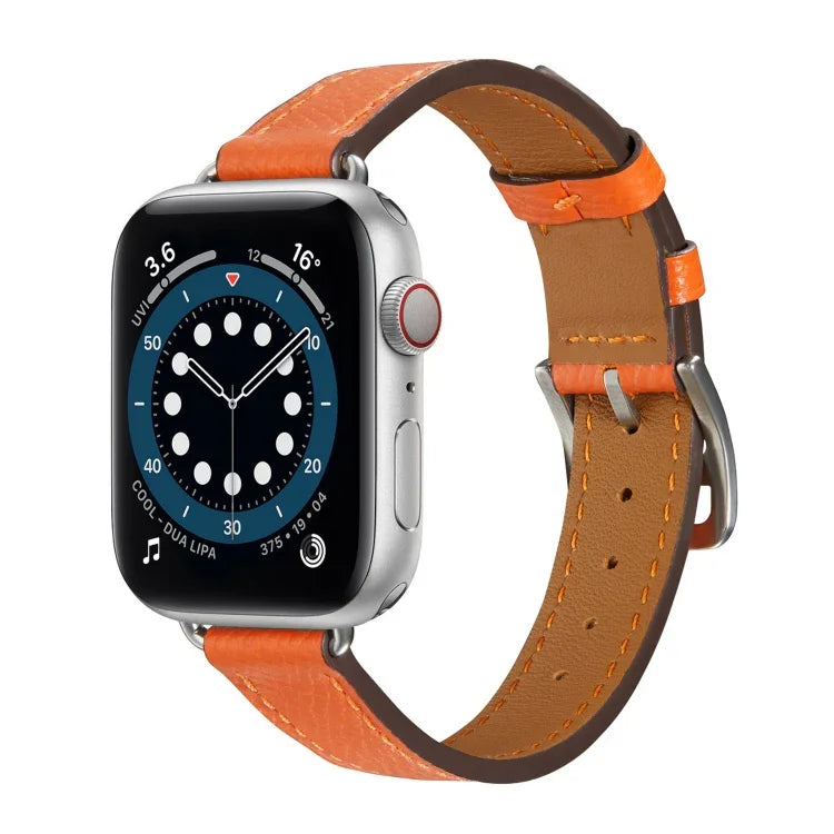 Dây đồng hồ da kiểu B cho Apple Watch Series, 7 45mm / 6 & SE & 5 & 4 44mm / 3 & 2 & 1 42mm, 7 41mm / 6 & SE & 5 & 4 40mm / 3 & 2 & 1 38mm