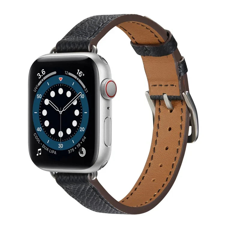 Dây đồng hồ da kiểu B cho Apple Watch Series, 7 45mm / 6 & SE & 5 & 4 44mm / 3 & 2 & 1 42mm, 7 41mm / 6 & SE & 5 & 4 40mm / 3 & 2 & 1 38mm