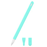 Bộ ốp bảo vệ bút cảm ứng silicone màu đơn cho Apple Pencil 2 3 trong 1