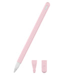 Bộ ốp bảo vệ bút cảm ứng silicone màu đơn cho Apple Pencil 2 3 trong 1