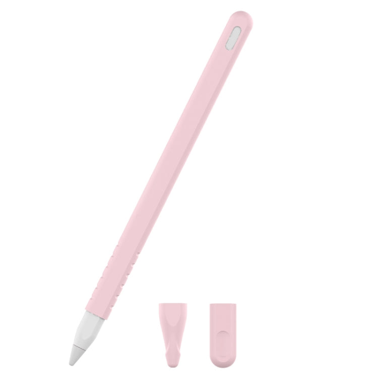 Bộ ốp bảo vệ bút cảm ứng silicone màu đơn cho Apple Pencil 2 3 trong 1