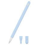 Bộ ốp bảo vệ bút cảm ứng silicone màu đơn cho Apple Pencil 2 3 trong 1