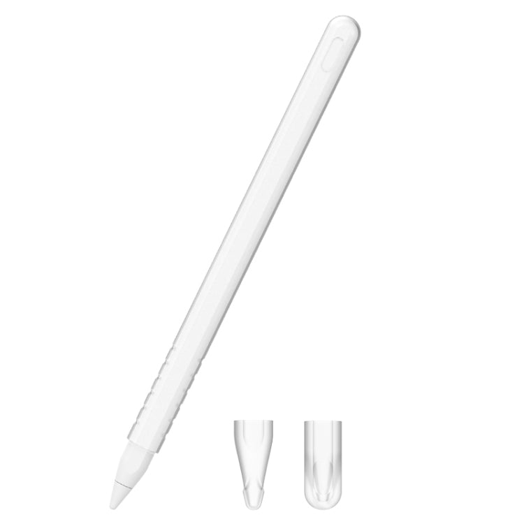 Bộ ốp bảo vệ bút cảm ứng silicone màu đơn cho Apple Pencil 2 3 trong 1