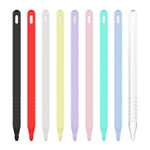 Bộ ốp bảo vệ bút cảm ứng silicone màu đơn cho Apple Pencil 2 3 trong 1
