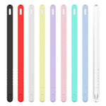 Bộ ốp bảo vệ bút cảm ứng silicone màu đơn cho Apple Pencil 2 3 trong 1
