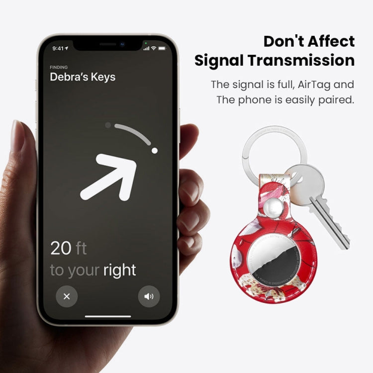 Bao da bảo vệ chất liệu da cho AirTag thế hệ 2 / AirTag thế hệ 1, tiêu chuẩn, lắp đặt nhanh