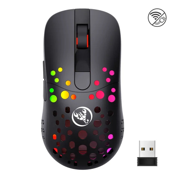 Chuột có dây và không dây hai chế độ HXSJ T100 10000 DPI RGB định nghĩa macro