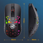Chuột có dây và không dây hai chế độ HXSJ T100 10000 DPI RGB định nghĩa macro