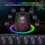 Chuột có dây và không dây hai chế độ HXSJ T100 10000 DPI RGB định nghĩa macro