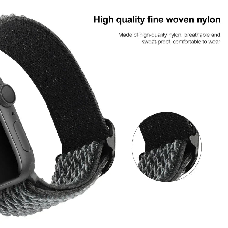 Dây đồng hồ nylon thay thế họa tiết sóng cho Apple Watch Series, 7 45mm / 6 & SE & 5 & 4 44mm / 3 & 2 & 1 42mm, 7 41mm / 6 & SE & 5 & 4 40mm / 3 & 2 & 1 38mm