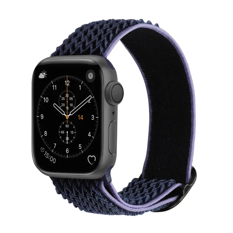 Dây đồng hồ nylon thay thế họa tiết sóng cho Apple Watch Series, 7 45mm / 6 & SE & 5 & 4 44mm / 3 & 2 & 1 42mm, 7 41mm / 6 & SE & 5 & 4 40mm / 3 & 2 & 1 38mm
