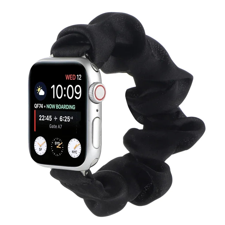 Dây đồng hồ thay thế kiểu khăn buộc tóc cho Apple Watch Series, 7 45mm / 6 & SE & 5 & 4 44mm / 3 & 2 & 1 42mm, 7 41mm / 6 & SE & 5 & 4 40mm / 3 & 2 & 1 38mm