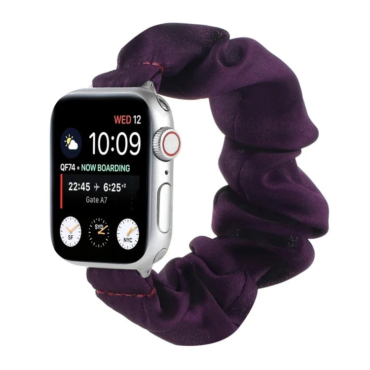 Dây đồng hồ thay thế kiểu khăn buộc tóc cho Apple Watch Series, 7 45mm / 6 & SE & 5 & 4 44mm / 3 & 2 & 1 42mm, 7 41mm / 6 & SE & 5 & 4 40mm / 3 & 2 & 1 38mm