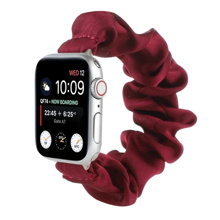 Dây đồng hồ thay thế kiểu khăn buộc tóc cho Apple Watch Series, 7 45mm / 6 & SE & 5 & 4 44mm / 3 & 2 & 1 42mm, 7 41mm / 6 & SE & 5 & 4 40mm / 3 & 2 & 1 38mm