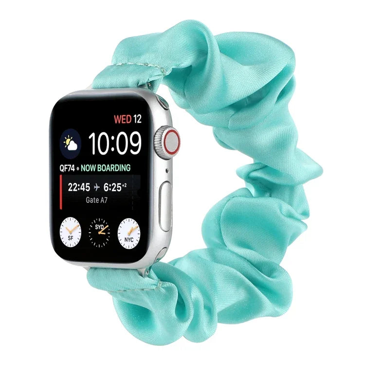 Dây đồng hồ thay thế kiểu khăn buộc tóc cho Apple Watch Series, 7 45mm / 6 & SE & 5 & 4 44mm / 3 & 2 & 1 42mm, 7 41mm / 6 & SE & 5 & 4 40mm / 3 & 2 & 1 38mm