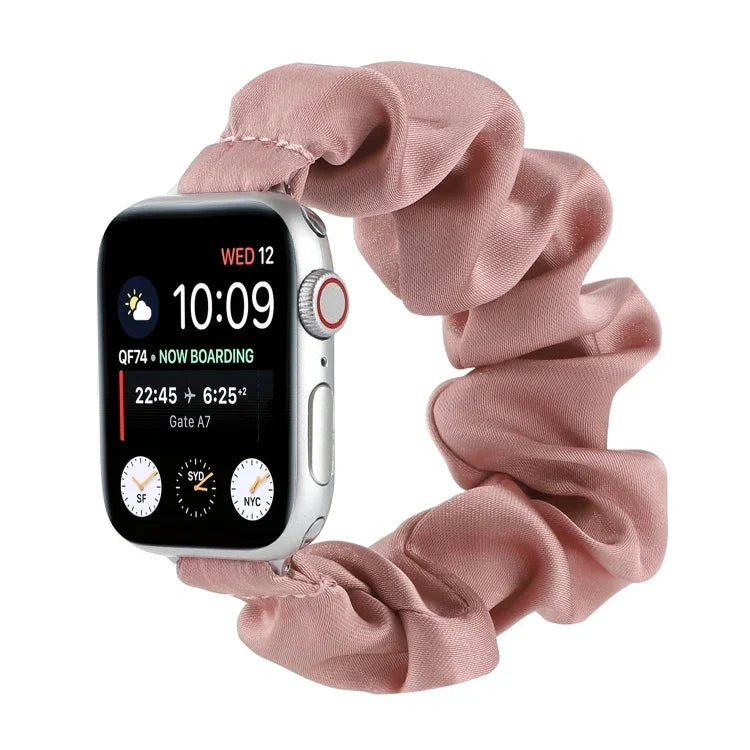 Dây đồng hồ thay thế kiểu khăn buộc tóc cho Apple Watch Series, 7 45mm / 6 & SE & 5 & 4 44mm / 3 & 2 & 1 42mm, 7 41mm / 6 & SE & 5 & 4 40mm / 3 & 2 & 1 38mm