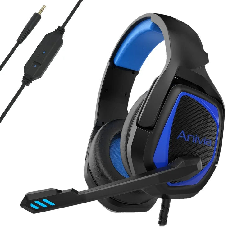 Tai nghe chơi game có dây Anivia MH602 3.5mm kèm micro, MH602 (Đen Đỏ), MH602 (Đen Xanh), MH602 (Đen Tím)