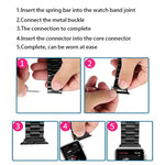 2 chiếc dây đồng hồ kết nối tai nghe âm thanh bằng thép không gỉ, rộng: 20mm cho Apple Watch Series 6 & SE & 5 & 4 40mm / 3 & 2 & 1 38mm, rộng: 20mm cho Apple Watch 40mm / 38mm