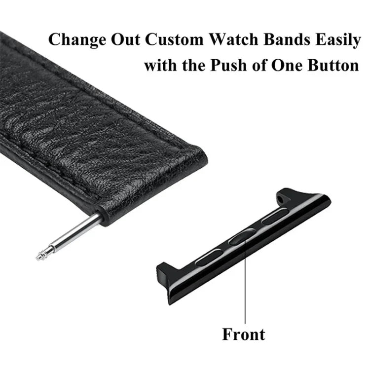 2 chiếc dây đồng hồ kết nối tai nghe âm thanh bằng thép không gỉ, rộng: 22mm cho Apple Watch Series 6 & SE & 5 & 4 44mm / 3 & 2 & 1 42mm, rộng: 22mm cho Apple Watch 44mm / 42mm