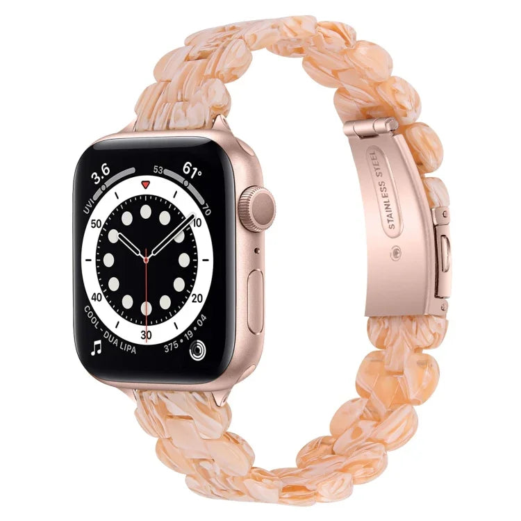 Oval Resin Replacement Strap Watchband, For Apple Watch Series 7  41mm / & 6 & SE & 5 & 4 40mm, For Apple Watch Series  7  45mm / & 6 & SE & 5 & 4 44mm