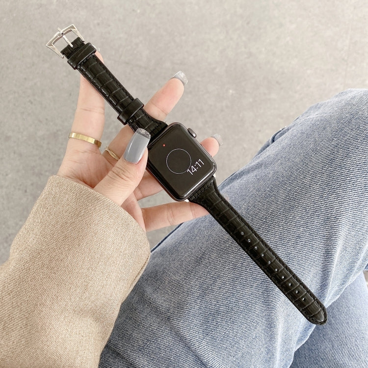 Dây đồng hồ thay thế da họa tiết cá sấu, dành cho Apple Watch Series 7 41mm / & 6 & SE & 5 & 4 40mm, dành cho Apple Watch Series 7 45mm / & 6 & SE & 5 & 4 44mm