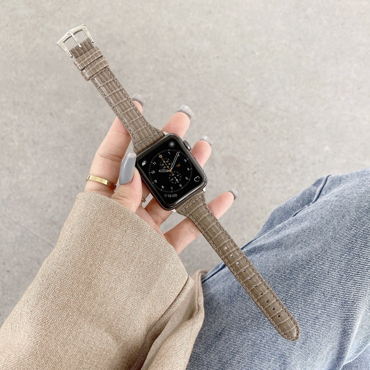 Dây đồng hồ thay thế da họa tiết cá sấu, dành cho Apple Watch Series 7 41mm / & 6 & SE & 5 & 4 40mm, dành cho Apple Watch Series 7 45mm / & 6 & SE & 5 & 4 44mm