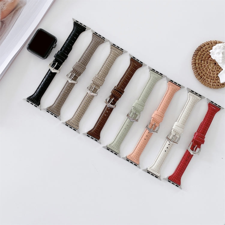 Dây đồng hồ thay thế da họa tiết cá sấu, dành cho Apple Watch Series 7 41mm / & 6 & SE & 5 & 4 40mm, dành cho Apple Watch Series 7 45mm / & 6 & SE & 5 & 4 44mm