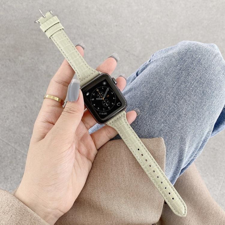 Dây đồng hồ thay thế da họa tiết cá sấu, dành cho Apple Watch Series 7 41mm / & 6 & SE & 5 & 4 40mm, dành cho Apple Watch Series 7 45mm / & 6 & SE & 5 & 4 44mm