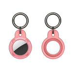Ốp vỏ sợi carbon hình tròn chống rơi có vòng móc chìa khóa cho AirTag thế hệ 2 / AirTag thế hệ 1