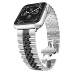 Dây đồng hồ thay thế bằng thép không gỉ năm hạt cho Apple Watch Series, 7 45mm / 6 & SE & 5 & 4 44mm / 3 & 2 & 1 42mm, 7 41mm / 6 & SE & 5 & 4 40mm / 3 & 2 & 1 38mm