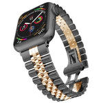 Dây đồng hồ thay thế bằng thép không gỉ năm hạt cho Apple Watch Series, 7 45mm / 6 & SE & 5 & 4 44mm / 3 & 2 & 1 42mm, 7 41mm / 6 & SE & 5 & 4 40mm / 3 & 2 & 1 38mm