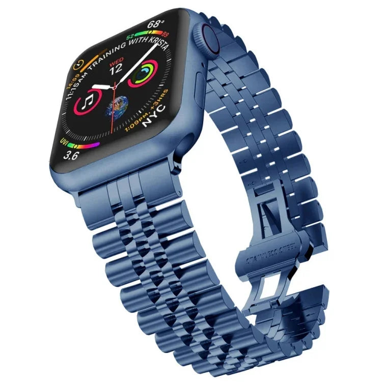 Dây đồng hồ thay thế bằng thép không gỉ năm hạt cho Apple Watch Series, 7 45mm / 6 & SE & 5 & 4 44mm / 3 & 2 & 1 42mm, 7 41mm / 6 & SE & 5 & 4 40mm / 3 & 2 & 1 38mm