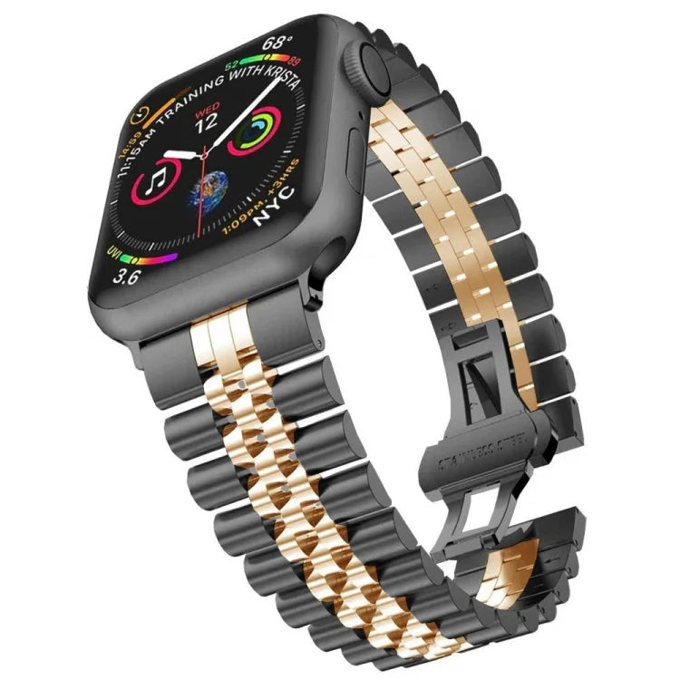 Dây đồng hồ thay thế bằng thép không gỉ năm hạt cho Apple Watch Series, 7 45mm / 6 & SE & 5 & 4 44mm / 3 & 2 & 1 42mm, 7 41mm / 6 & SE & 5 & 4 40mm / 3 & 2 & 1 38mm