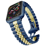 Dây đồng hồ thay thế bằng thép không gỉ năm hạt cho Apple Watch Series, 7 45mm / 6 & SE & 5 & 4 44mm / 3 & 2 & 1 42mm, 7 41mm / 6 & SE & 5 & 4 40mm / 3 & 2 & 1 38mm