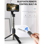 Chân đế điện thoại có đèn chiếu sáng Q03S, gậy tự sướng Bluetooth, Q03S (Đen), Q03S (Trắng)
